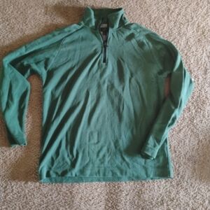 Banana Republic Men's Forest Green Zip-Up Sweater